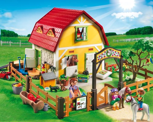 PLAYMOBIL - Rancho de Ponis, Set de Juego (5222)