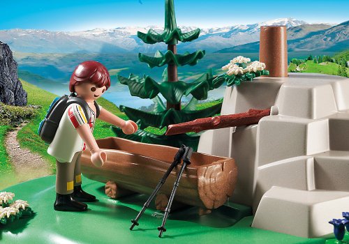 Playmobil Vida en la Montaña - Familia mochilera en la montaña, Juguete Educativo, 30 x 10 x 25 cm, (5424)