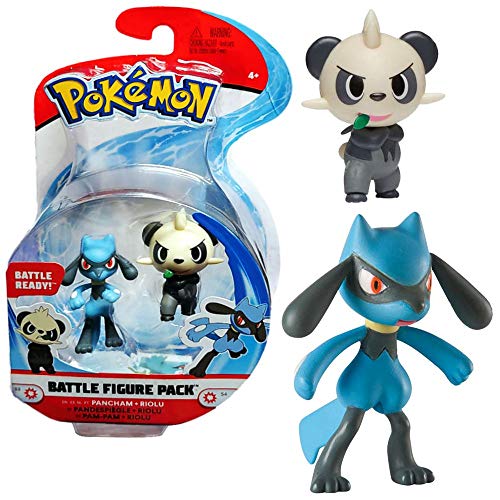 Pokemon Selección Battle Figures Figura de Acción | Juego de Figuras, Figuras del Juego:Pancham & Riolu