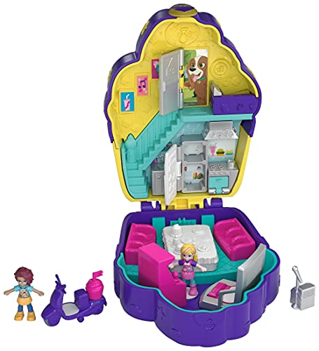 Polly Pocket Cofre cupcake sorpresa, muñeca con accesorios (Mattel FRY36) , color/modelo surtido