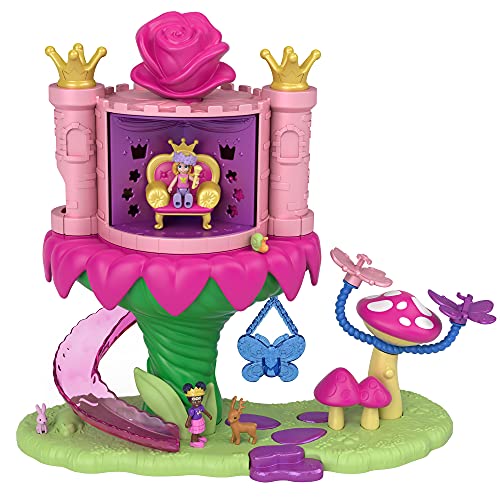 Polly Pocket Paseo de la Princesa Hada, set de juego con muñeca, mascota y accesorios, juguete para niñas y niños mayores de 4 años (Mattel GYK43)