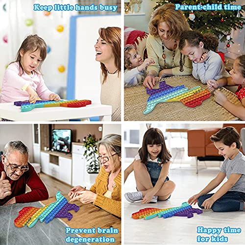 Pop Gigante it XXL, Popits Fidget Toy Pop Dinosaurio it, Pop Grande it Juguetes Antiestres Aliviar Estrés Fidget Toys, Aliviar la Ansiedad y el Autismo en Niños / Adultos