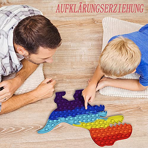 Pop Gigante it XXL, Popits Fidget Toy Pop Dinosaurio it, Pop Grande it Juguetes Antiestres Aliviar Estrés Fidget Toys, Aliviar la Ansiedad y el Autismo en Niños / Adultos