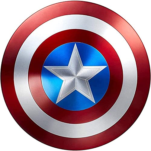 PRETAY Avengers Réplica de Marvel Escudo Capitan America 60Cm Edición 75 Aniversario,Los Vengadores Marvel Capitán América Disfraz de Metal Shield 1: 1 Apoyos de Película