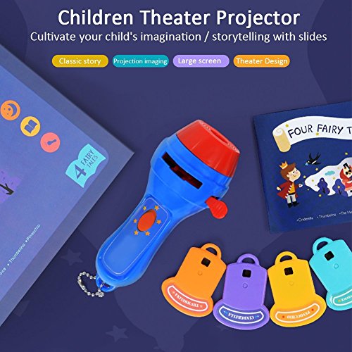PROACC Actualizado Proyector para niños Historia Story Proyector Proyección Antorcha para Linterna Flashlight Juguete, Más Grande Imágenes Proyector, Baby Bedtime Educativo Juguete Regalo para Niños