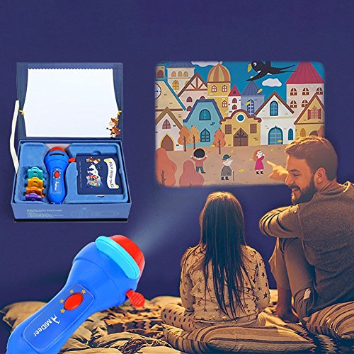 PROACC Actualizado Proyector para niños Historia Story Proyector Proyección Antorcha para Linterna Flashlight Juguete, Más Grande Imágenes Proyector, Baby Bedtime Educativo Juguete Regalo para Niños