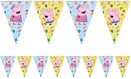 Procos 20024 Banderines de hilo Peppa Pig Desordenado Juego, multicolor, talla unica