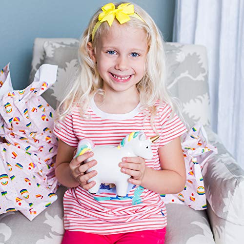 Purple Ladybug Kit de Hucha Infantil Unicornio para Niñas - Decora Huchas Originales con Adhesivos y Purpurina - Re-galos Originales de Unicornios para Niñas – Juegos de Manualidades y Creatividad