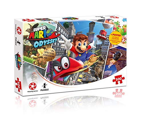 Puzle de 500 Piezas de Super Mario Odyssey World Traveler – Top Trumps – Rompecabezas para Niños y Adultos