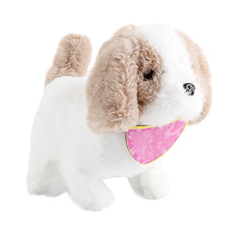 PZone Juguete electrónico Interactivo para Mascotas, Perros, simulación eléctrica, muñeco de Peluche, Juguete para niños, ladrará y caminará, Cachorros