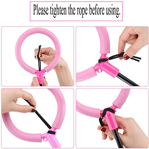 Q-WOOFF Bola De Salto De Tobillo, Pelota De Salto Deportiva, Pelota De Salto con Flash Plegable, Adecuado para Juegos De Habilidad para Niños o Adultos, Ejercicio (Rosa)