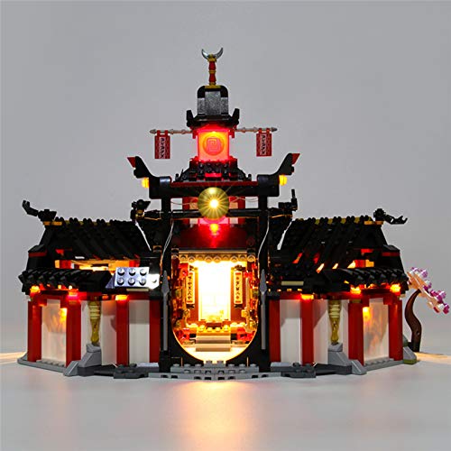QZPM Conjunto De Luces (Monasterio Ninjago Legacy) Modelo De Construcción De Bloques - Kit De Luz LED Compatible con Lego 70670 (NO Incluido En El Modelo)