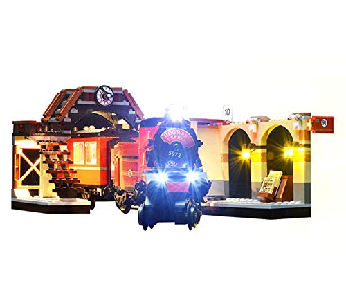 QZPM Conjunto De Luces (Tren Expreso De Hogwarts Lego Harry Potter) Modelo De Construcción De Bloques - Kit De Luz LED Compatible con Lego 75955 (NO Incluido En El Modelo)