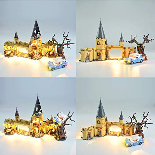 QZPM Kit De Iluminación Led para (Harry Potter - Sauce Boxeador De Hogwarts) Compatible con Ladrillos De Construcción Lego Modelo 75953-Juego De Legos No Incluido