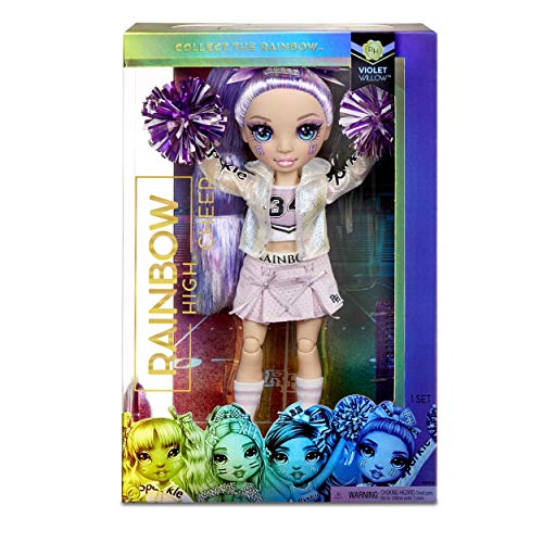 Rainbow High Cheer Muñeca de Moda - Vestidos Elegantes, Pompón y Muñeca Animadora Skyler Bradshaw, Muñeca de Moda en Azul - Serie Rainbow High Cheer - Regalo Perfecto para Niñas a Partir de 6 Años