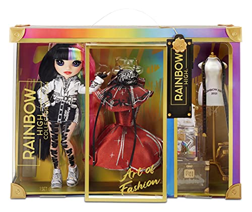 Rainbow High Collector Muñeca de Moda Jett Dawson-con Pelo Multicolor y Caja de edición Limitada de 28cm-Incluye Ropa, Accesorios y más-Edad: 6+ años (576761)