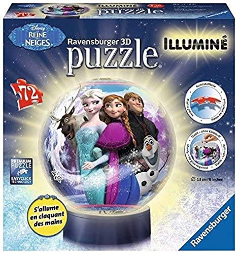 Ravensburger 12183 - Puzle en 3D de Frozen con luz (72 Piezas)