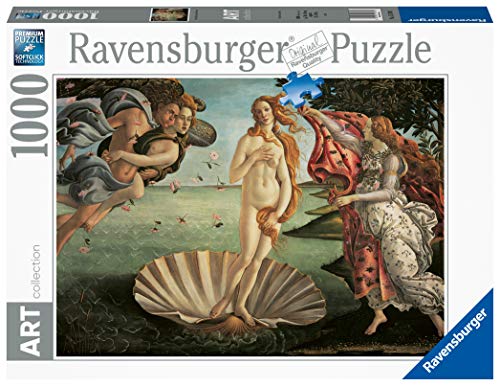 Ravensburger Puzzle 1000 Piezas, Botticelli: El Nacimiento De Venus, Puzzle Arte, Puzzle para Adultos, Rompecabezas Ravensburger de Alta Calidad