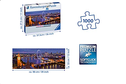 Ravensburger Puzzle 1000 Piezas, Londres, Puzzle Panorama, Colección Fotos y Paisajes, Puzzle para Adultos, Rompecabezas Ravensburger de óptima calidad, Puzzles Paisajes Adultos