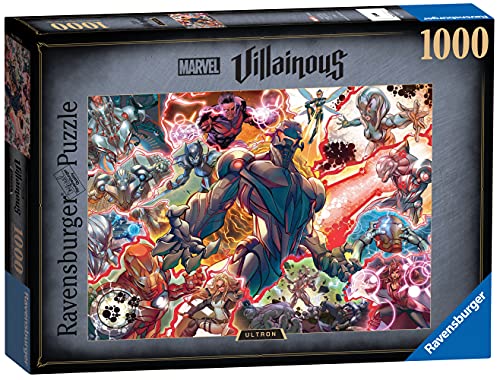 Ravensburger Puzzle, Puzzle 1000 Piezas, Villainous: Ultron, Puzzle Marvel, Puzzle Adultos, Rompecabezas Ravensburger de Calidad
