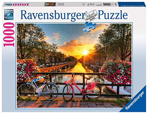RAVENSBURGER PUZZLE- Ravensburger Fahrradin Amsterdam 82092-Puzzle para Adultos, 1000 Piezas, puzle, Fijar, diseño de Bicicletas (82092)
