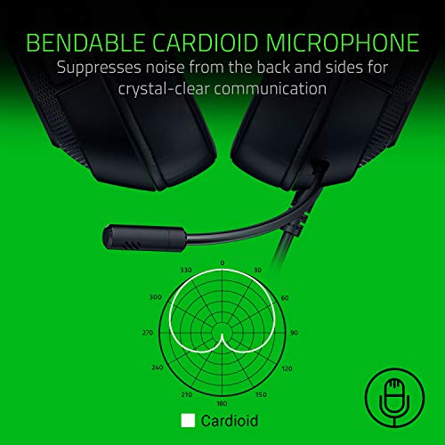 Razer Kraken X Lite Ultralight - Auriculares para Videojuegos (Sonido Envolvente 7.1, Marco Ligero, micrófono de riñón Flexible, para PC, Xbox, PS4, Nintendo Switch, Classic Black)
