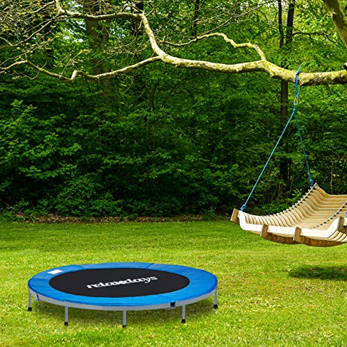 Relaxdays, Azul, 366 cm diámetro Cubierta Borde Cama Elástica, PVC-PE-EPE, Adultos Unisex