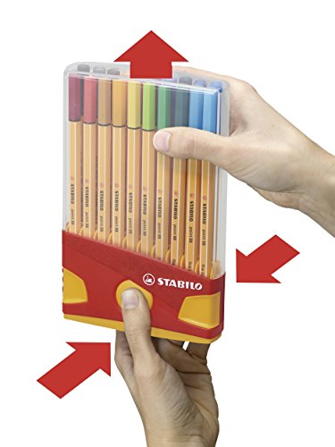 Rotulador punta fina STABILO point 88 - Estuche premium Colorparade con 20 colores