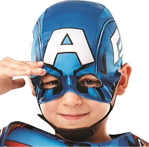 Rubies 640833M Disfraz oficial de Marvel Avengers Capitán América de lujo para niños, de 5 a 6 años, altura 116 cm