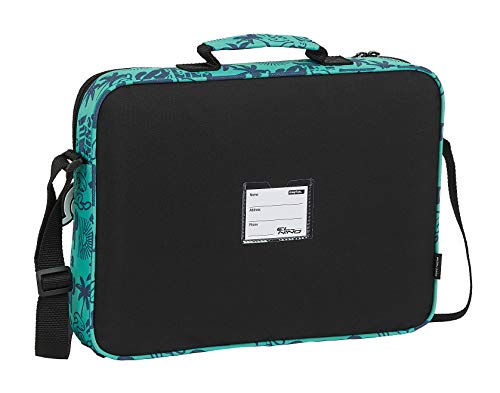 Safta Cartera Extraescolares de El Niño Beach Party, Verde/Negro, 380x60x280mm