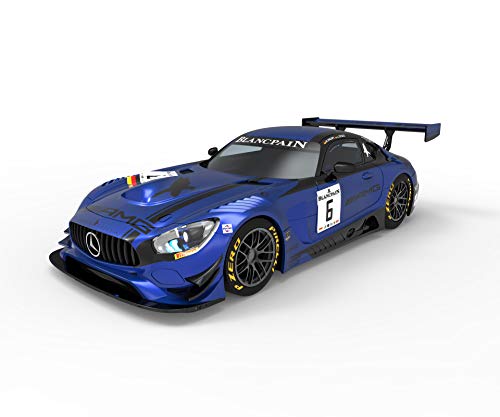 Scalextric- Mercedes AMG GT3 Black Falcon Benz Coche Pista, Color Azul (Scale Competiton Xtreme 1)