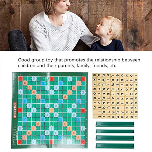 Scrabble compacto juego de palabras, crucigrama Original juego de palabras y juego de mesa adecuado. Juego familiar apto para 2-4 jugadores. Juegos familiares y juegos de palabras a partir de 6 años