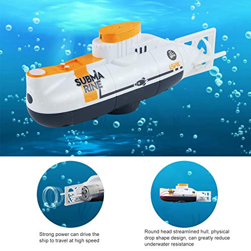 Seamuing Mini RC Submarino Control Remoto Barco Recargable RC Submarino Electrónico Agua Juguete Impermeable Buceo para Piscina Tanque de Peces Niños Regalo