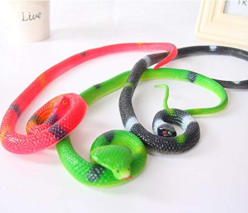 Serpientes de Goma Liuer 8PCS Juguete de Serpiente Realista Serpientes de Plastico para Asustar a los Pájaros Bromas Fiesta de Halloween Regalo Interesante Juguete