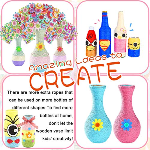 Shinelee Kit Manualidades Niños Florero y Flores Actividades Creativas Niños Flores Dia de la Madre Bricolaje Manualidades Niños 5 7 8 10 Años
