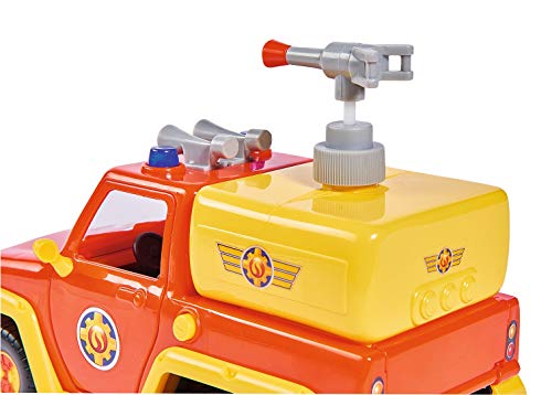 Simba- Feuerwehrmann Sam Venus mit Anhänger und Figur Bombero Colgante, Color Rojo y Amarillo, 0 (109251086)