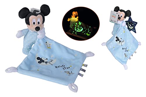 Simba Peluche Mickey Mouse Dou Dou Brilla en la Oscuridad con Mantita