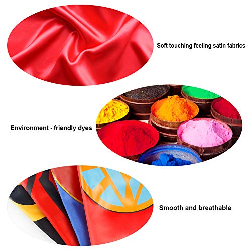Sinoeem Capa de Superhéroe para Niños - 4 Capas y 4 Máscaras y 4 Slap Pulseras - Ideas Kit de Valor de Cosplay de Diseño de Fiesta de Cumpleaños de Navidad - Juguetes para Niños y Niñas (4pcs - Boy)