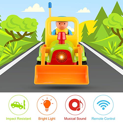 Sirecal Coches Teledirigidos para Niños Pequeños con Música y Luz Juguetes de Racer Coche de Carreras Control Remoto Regalo de Cumpleaños para Niños Niñas Bebés