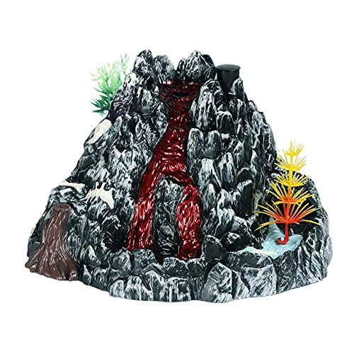 SM SunniMix Juguete de Figuras de Volcan, Juego Educativo de Volcan con Niebla y Sonido de Dinosaurios, luz y Niebla, CREA un Mundo de Dinosaurios Regalos para