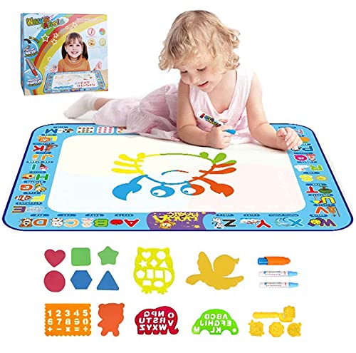 Smyidel Alfombrilla Aqua Magic Doodle, Alfombrilla Grande de Dibujo de Agua de 40X30 Pulgadas, Juguetes educativos y Regalos para niños pequeños, niños, niños, niñas Edad de 2 3 4 5 6 7 8 años