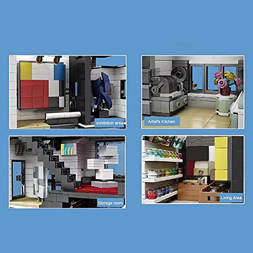 sookin Bloques de construcción de Casas modulares con luz, MOLDKING 16043 Edificio Modular, 3536 Piezas Museo de Arte Moderno Personalizados Conjunto de construcción Arquitectura compatibles con Lego