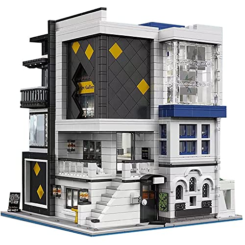 sookin Bloques de construcción de Casas modulares con luz, MOLDKING 16043 Edificio Modular, 3536 Piezas Museo de Arte Moderno Personalizados Conjunto de construcción Arquitectura compatibles con Lego