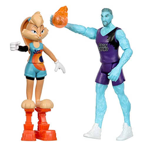 Space Jam 2: Una Figura de acción articulada Oficial Coleccionable de 5 Pulgadas, Paquete de 2: Lola Bunny and Wetfire más Acme Botas de Primavera Accesorios
