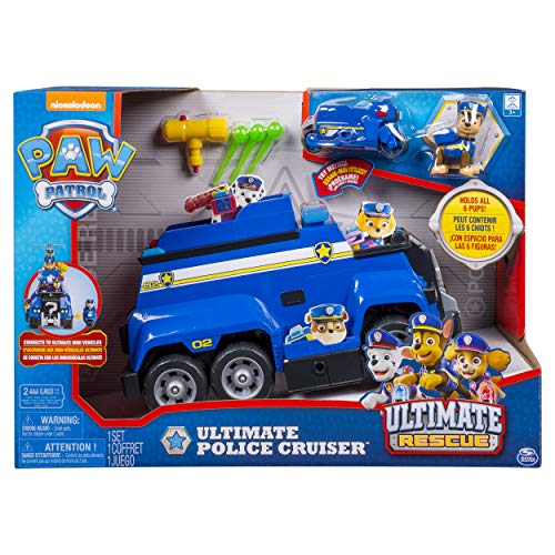 Spin Master Paw Patrol Ultimate Police Rescue Cruiser vehículo de Juguete - Vehículos de Juguete (Azul, Camión, Interior, 3 año(s), Niño, China)