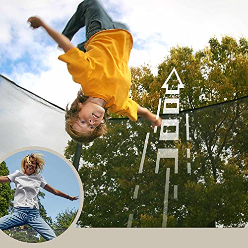 SportPlus Cama Elástica de Jardín, Estructura de Bastidor sin Soldaduras, Red de Seguridad Desmontable, Incl. Cubierta de Bordes, Seguridad Comprobada