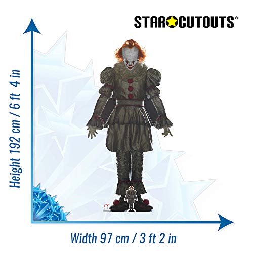 Star Cutouts Ltd SC1392 Pennywise The Dancing Clown Lifesize - Recortes de cartón Halloween, Horror y películas (192 cm), Multicolor