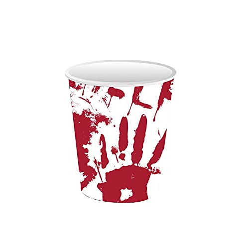 Suministros de Halloween Halloween sangre mano horror fiesta papel taza de papel placa de papel cuchillo tenedor cuchara de halloween decoraciones para la fiesta de la fiesta en casa Decoraciones de H