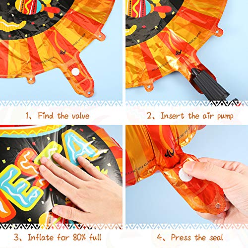 Suministros de Tema de Fiesta Globos Gigantes de Papel de Aluminio de Mylar de Taco Llama Cactus Aguacate de México para Cinco de Mayo Fiesta de Taco Decoración Tema de México