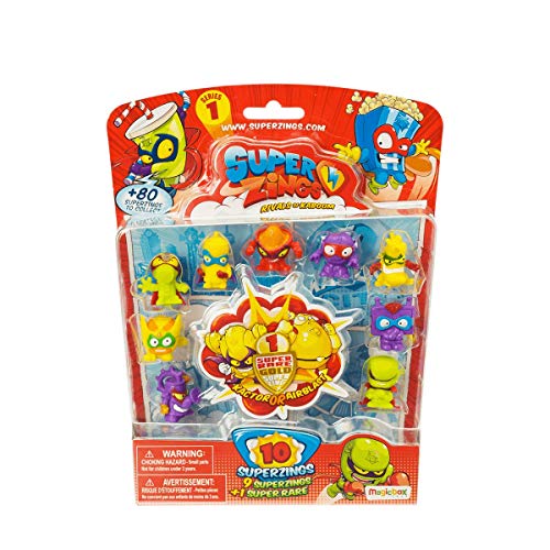 SuperZings- Rivals of Kaboom Blíster con 10 figuras, Color surtido (Magic Box Int Toys SZ1P1300)